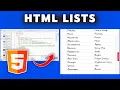 Learn HTML lists in 4 Minutes Ordered Unordered Definition Lists