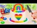Download Lagu How To Make Rainbow Cake🌈Satisfying Miniature KitKat Chocolate Cake Dessert