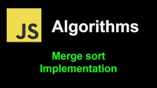Merge sort implementation JavaScript Algorithms