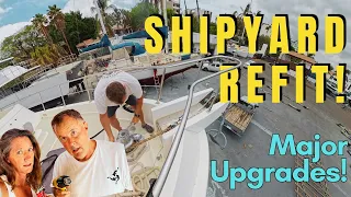 60 TONS OF NORDHAVN ON JACK STANDS: The First 72 Hours in the Shipyard!🛠️ Thru-hulls, Paint, & Chain
