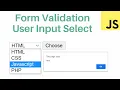 form validation select option in javascript in hindi Javascript tutorial for beginners - 36