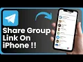 How to Share Telegram Group Link iPhone