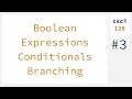 Branching conditionals boolean expressions