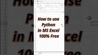 How to Use Python in Excel for FREE No Paid Tools Needed