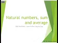 Sum and Average of First n Natural Numbers Using Python Python for Beginners XI Computer Science