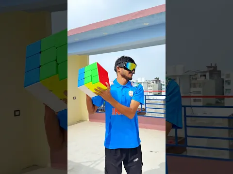 Making Blindfold Indian Flag On Biggest Cube 🇮🇳 #shorts #kingofcubers