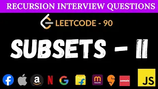 Leetcode 90 - Subsets II Recursion Backtracking JavaScript Solution
