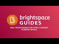 Self Registering for Open Courses in Brightspace