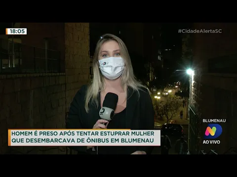 Homem é preso após tentar estuprar mulher que desembarcava de ônibus em Blumenau