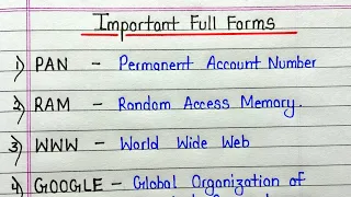 Download Important GK full forms || 50 Daily uses important gk full forms for students MP3