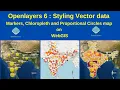 Openlayers 6 Styling Vector data Markers Choropleth and Proportional Circles map on WebGIS