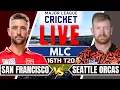 Download Lagu 🔴 MLC 2025 Live - Seattle Orcas vs San Francisco Unicorns Major League Cricket Live Live Match Today