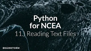 Python for NCEA 11 Reading Text Files