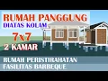 Download Lagu desain rumah diatas kolam 2 kamar 7 x 7 meter berikut fasilitas barbeque