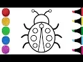 Coloring teach for Kids with Insects Bugs Coloring Pages for kids