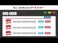 CakePHP 3 x CMS CRUD demo