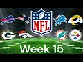 2025 NFL Week 15 and Predictions