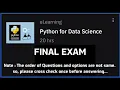 Final Exam Python for Data Science
