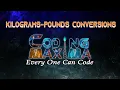 Kilograms-Pounds Conversions java script Questions java script codingmaxima Kilograms-Pounds