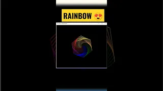 Rainbow Benzene with Python Turtle