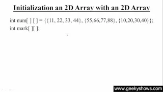 77 Initialization of a 2D Array with a 2D Array in Java Programming Hindi