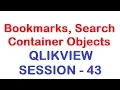 Bookmarks Search and Container Objects - QlikView Tutorial