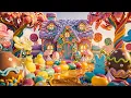Colorful Easter Candy World Ambience Calming Music Visuals 4K