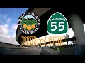 4k U 55 Freeway in Orange County California Full Loop
