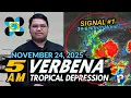 LPA Tuluyan nang Naging Bagyong Verbena; Magdudulot ng Maulap na Panahon sa Buong Bansa Ngayong Araw