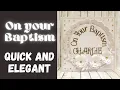 Elegant and easy Baptism Christening Card