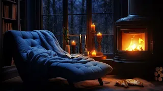 Reading Corner With Rain Thunderstorm And Crackling Fire For Relaxation And Sleep Nature Sounds 