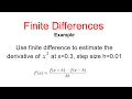 finite difference numerical differentiation example