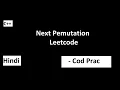 31 Next Permutation Leetcode Hindi C