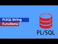 Oracle PLSQL String Functions with Examples String Functions GoLogica