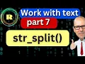 Manipulate text with the str - split function in from the stringr package in R programming