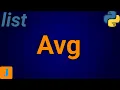 How To Find The Average Of A List In Python