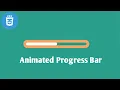 Simple Progress Bar using CSS in HTML Tutorial