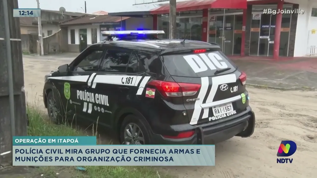 Operação em Itapoá: Polícia Civil mira grupo que fornecia armas e munições para organização