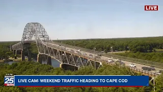 LIVE CAM Weekend traffic heading to Cape Cod building up on Bourne Bridge