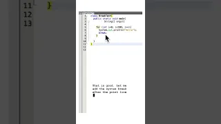 Break in java programming