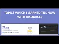 Resources that I followed to learn these topics Competitive Programming