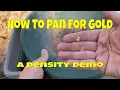 How To Pan For Gold - A Density Demo
