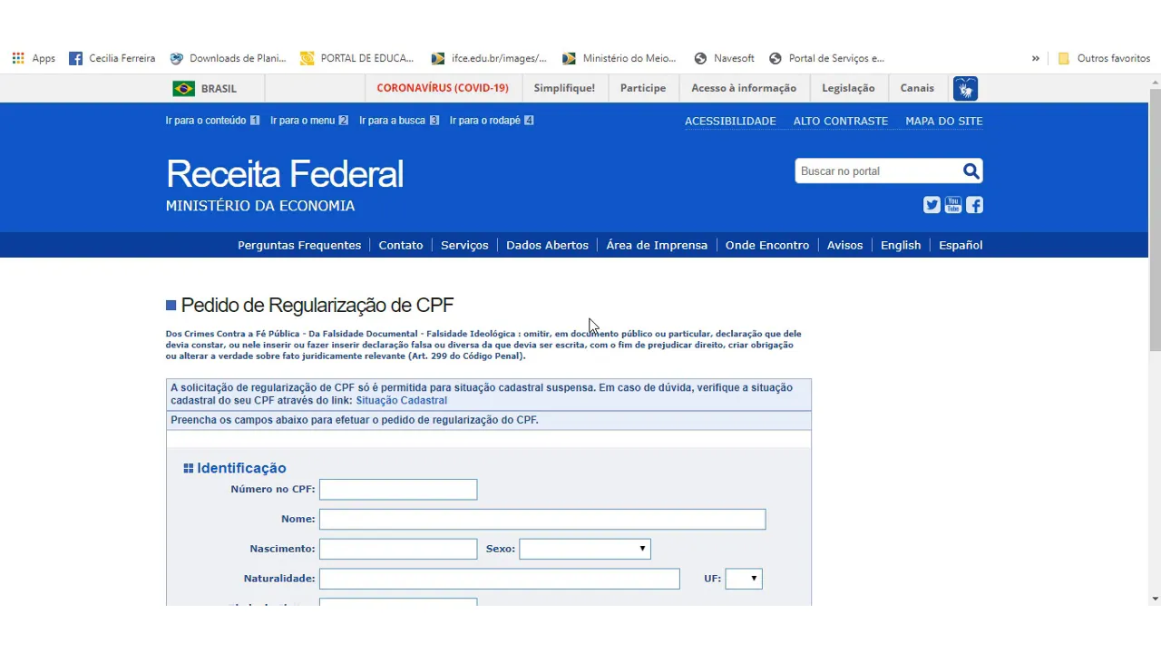 CORREIOS: Informar n° do documento para a fiscalização e entrega do seu objeto. Minhas Importações