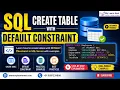 SQL CREATE TABLE with DEFAULT Constraint Explained SQL Server Tutorial