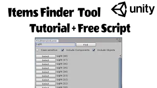 Find items in Unity - Tutorial Free Script