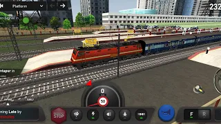 INDIAN TRAIN SIMULATOR GAMEPLAY WAP-4 ENGINE REALISTIC TRAIN DRIVING