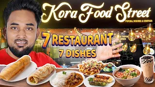 🍽️🔥I Tried the Signature Dishes from 7 Restaurants at Kora Food Street! 😋🤤