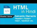 HTML tutorial for beginners in Hindi Semantic Elements - Header Footer Nav Section Article