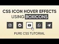 Icon Hover Effects using HTML CSS