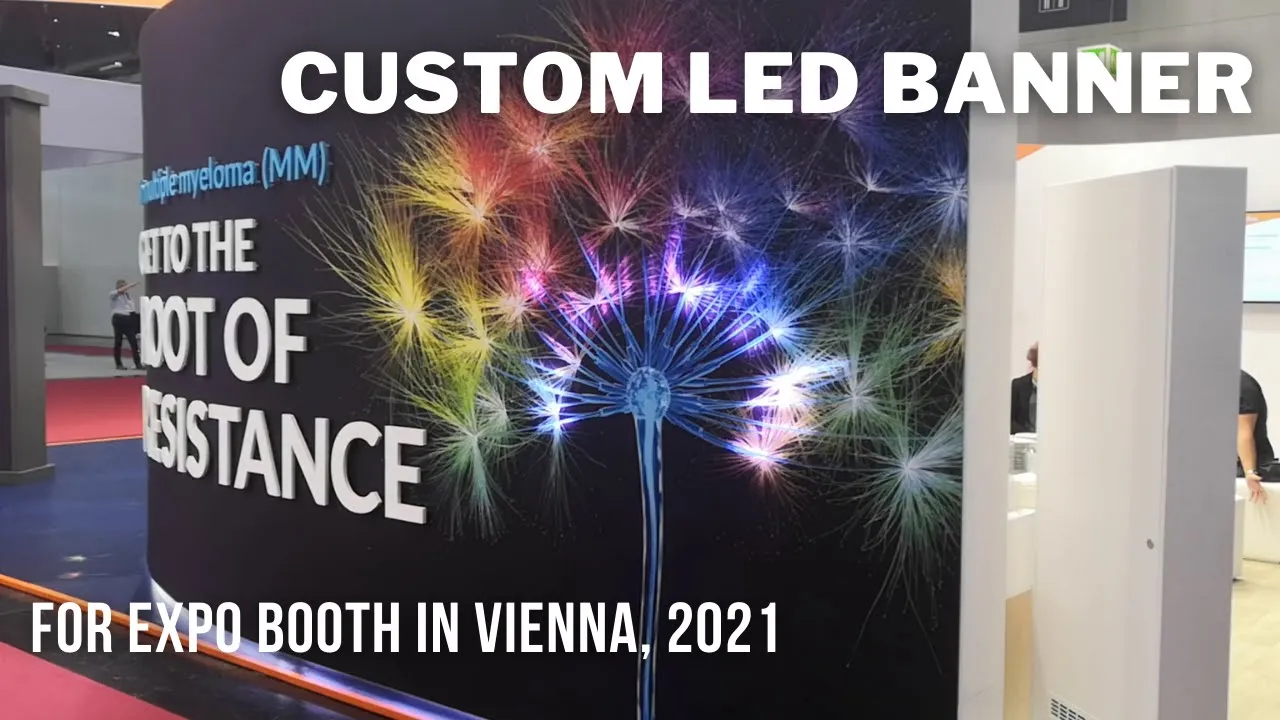 Custom LED Banner in Vienna – 70+ Segments Mapped on Four Boards